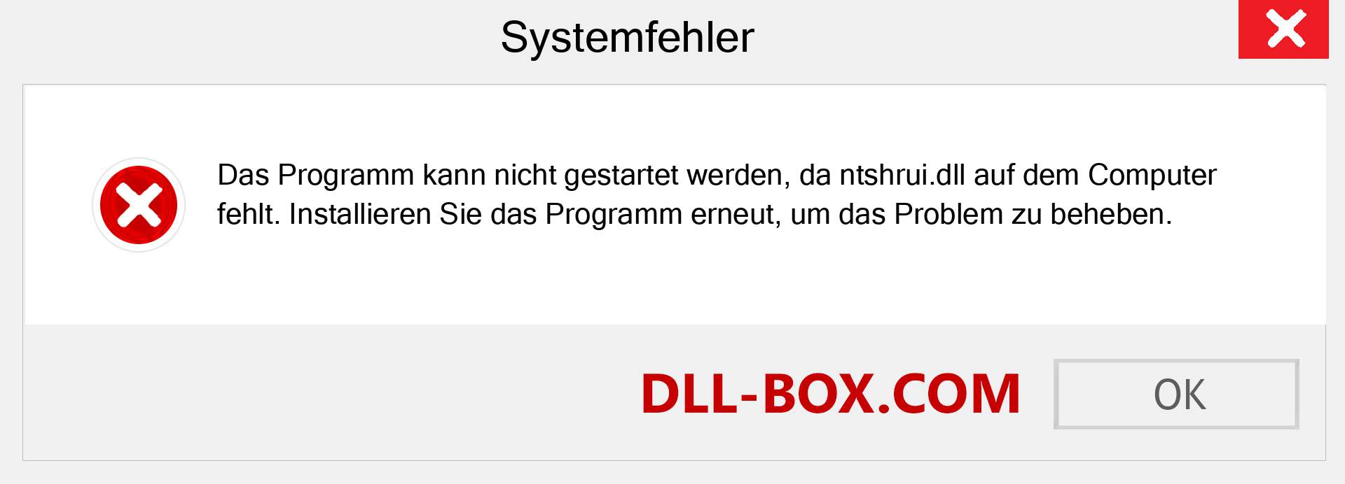 ntshrui.dll-Datei fehlt?. Download für Windows 7, 8, 10 - Fix ntshrui dll Missing Error unter Windows, Fotos, Bildern