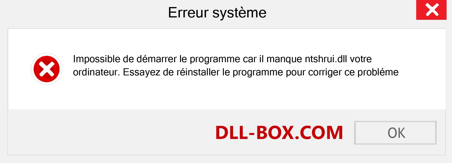 Le fichier ntshrui.dll est manquant ?. Télécharger pour Windows 7, 8, 10 - Correction de l'erreur manquante ntshrui dll sur Windows, photos, images